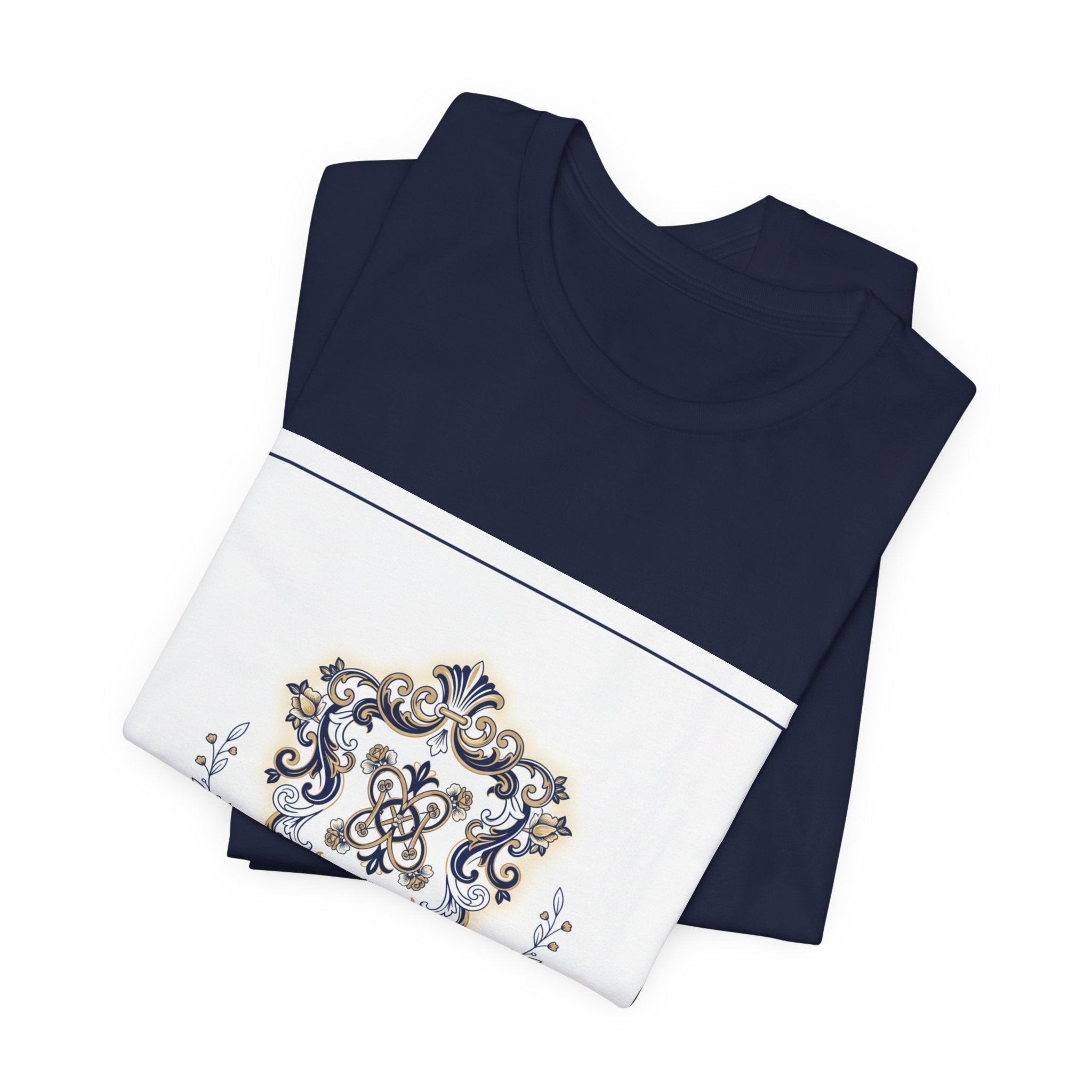 Ornate Brooch Emblem Tee | baroque print tee, vintage emblem shirt