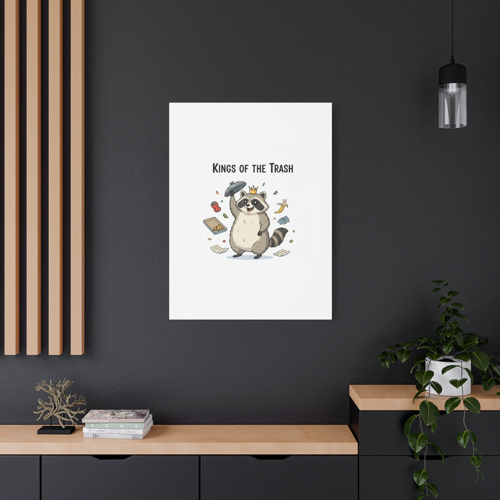 Kings of the Trash Canvas, Raccoon Doodle | Trash Panda, Goofy Critter Art