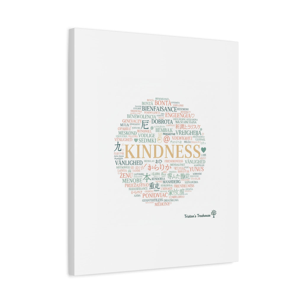 Kindness Word Cloud Canvas | Fresh Start Minimalist Wall Art