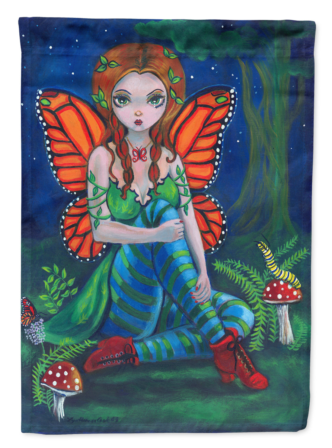 Fairy Monarch Garden Flag Mailbox Decorative Yard Banner Outside Patio Artwork for Flower Beds, Garden Size, Multicolor