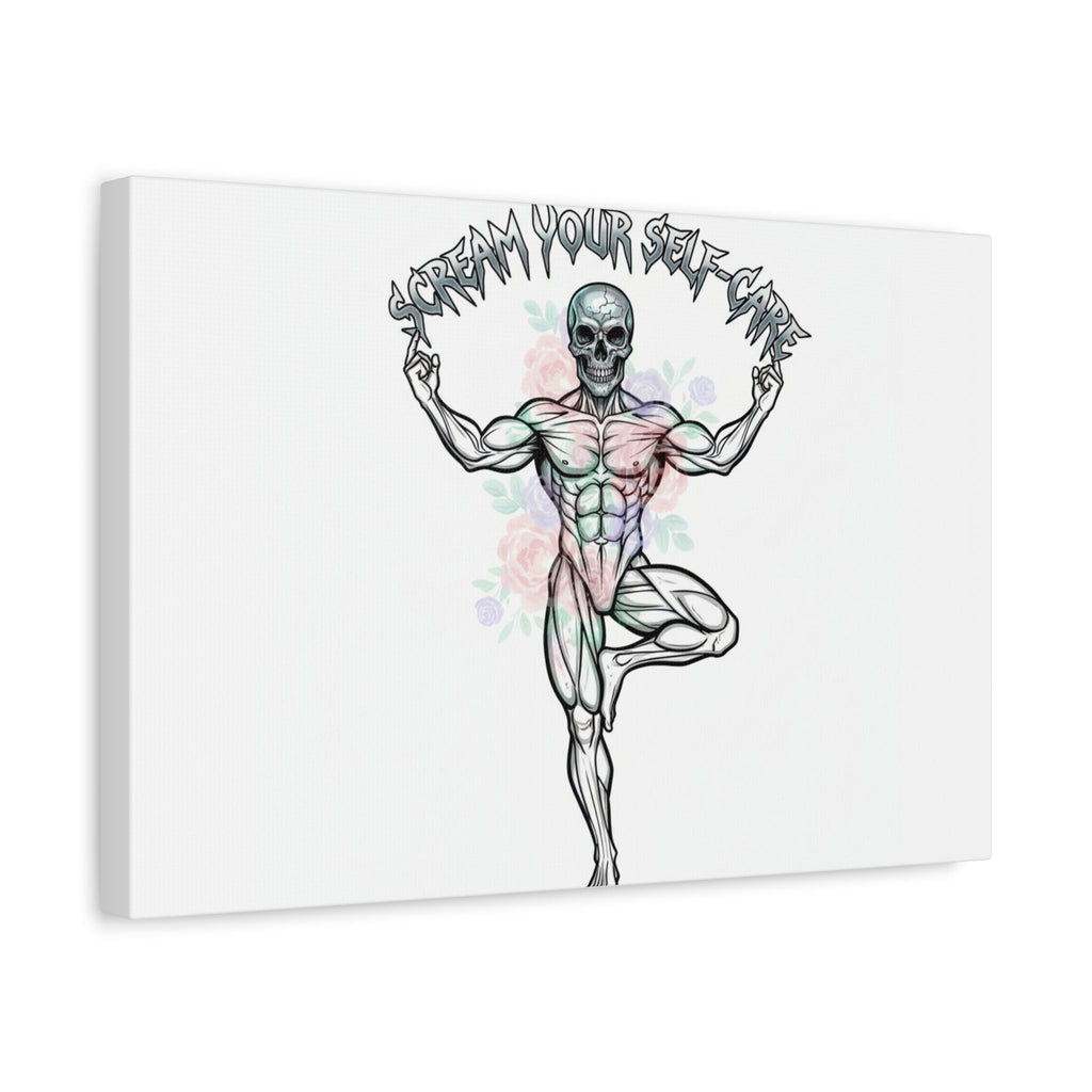 Scream Your Self-Care Canvas | Heavy Metal Wellness, Gothic Wellness Quote