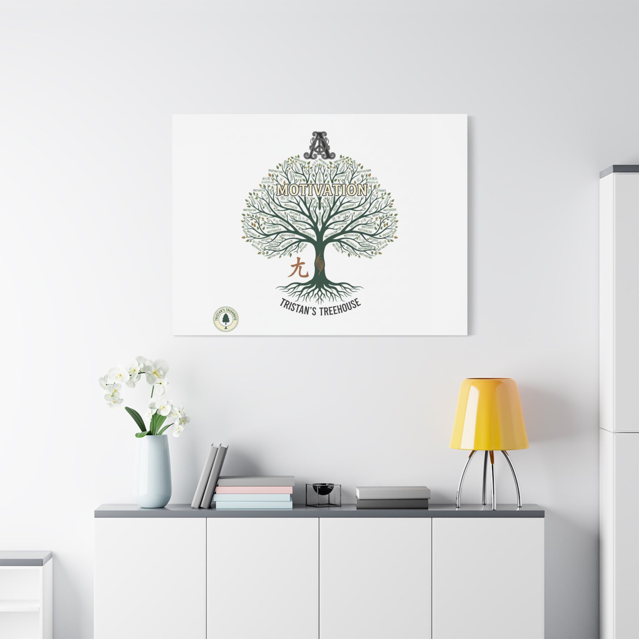Handwritten Doodle Tree Canvas | Matte Stretched Wall Art
