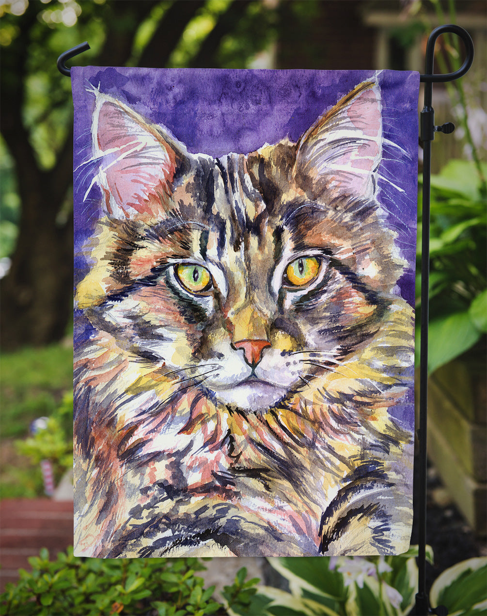 Maine Coon Sassy Garden Flag Mailbox Decorative Yard Banner Outside Patio Artwork for Flower Beds, Garden Size, Multicolor
