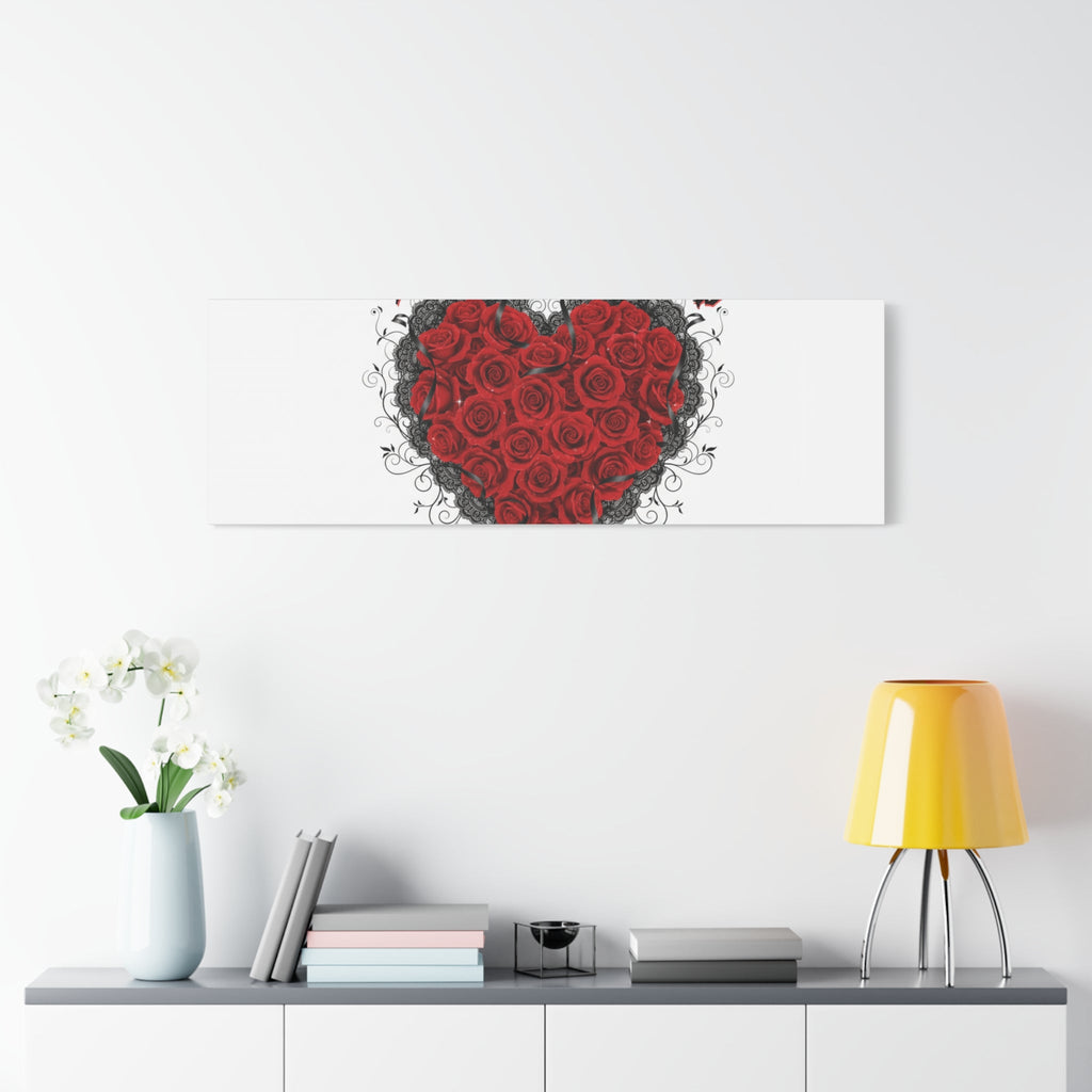 Love Dark and Deep Heart Canvas, Nu Romantic Gothic Romance, 80s Nostalgia