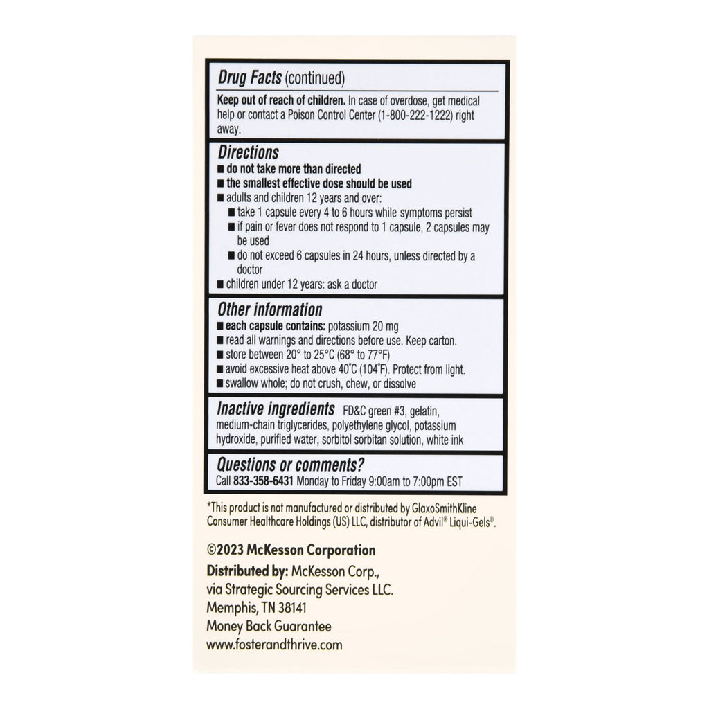 Foster & Thrive™ Ibuprofen 200 mg Softgels 70677111401