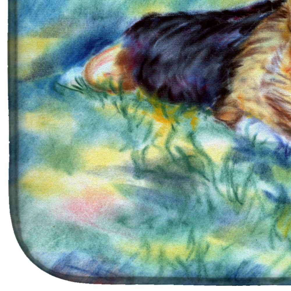 Corgi Tuckered Out Dish Drying Mat Absorbent Dish Drying Mat Pad for Kitchen Counter Dish Drainer Mat for Countertop, 14 x 21", Multicolor