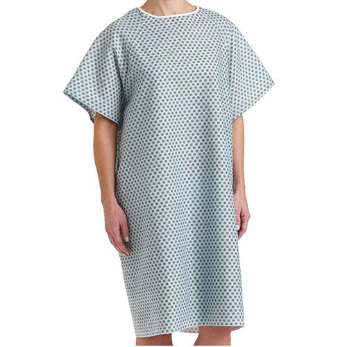 Reusable Patient Exam Gowns, OSFM Royale 2-Tone Print, Pk/12 - Stain/Fade Resistant