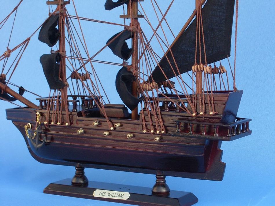 Wooden Calico Jack's The William Model Pirate Ship 14""