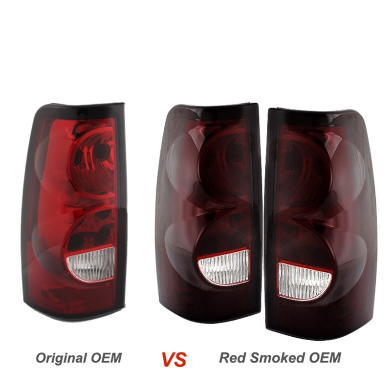 SPYDER Xtune Chevy Silverado 1500-2500-3500 03-06 OEM Style Tail Lights Red Smoked ALT-JH-CS03-OE-RSM 9026355