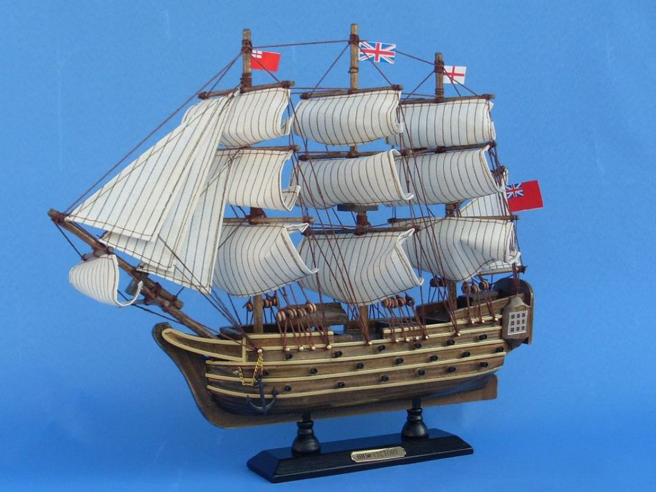 Wooden HMS Victory Tall Model Ship 14""