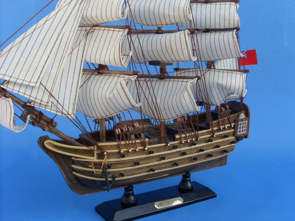 Wooden HMS Victory Tall Model Ship 14""