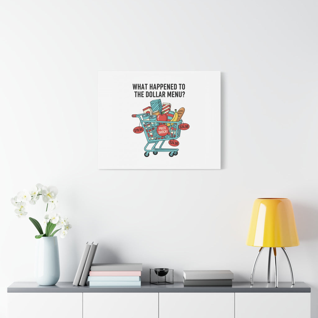 What Happened to the Dollar Menu? Canvas | Grocery Prices Meme, Price Shock Wall Art