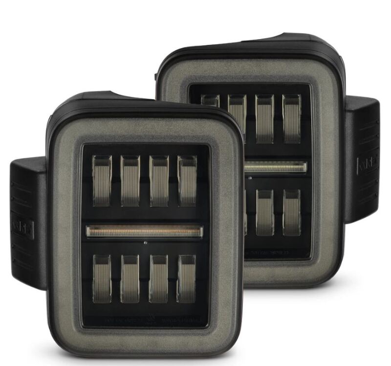 AlphaRex 19-24 Jeep Gladiator JT Nova-Series Prismatic LED Tail Lights - Alpha-Black 602050 *Discontinued