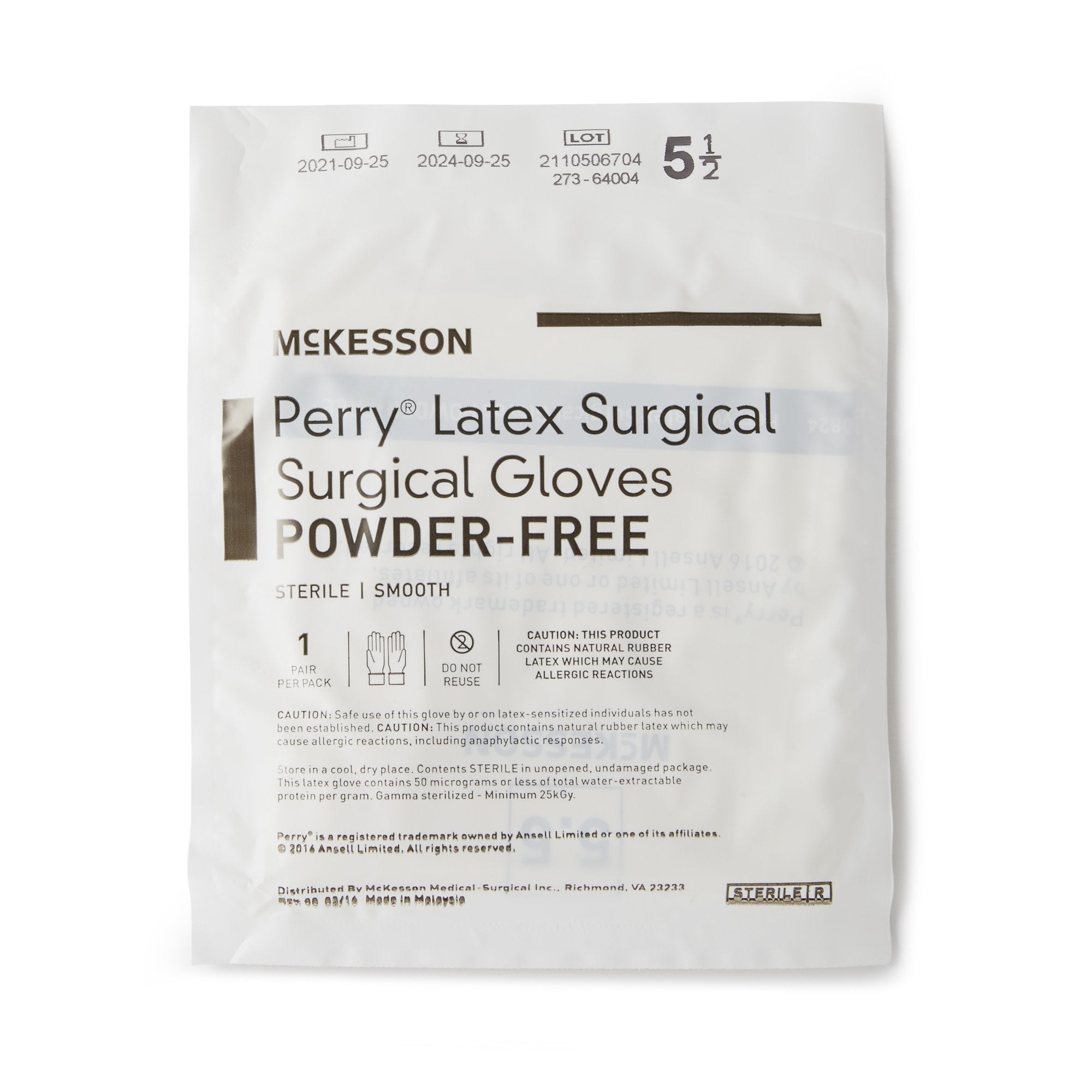 McKesson Perry® Performance Plus Surgical Glove, Size 5.5, Cream 20-1055N
