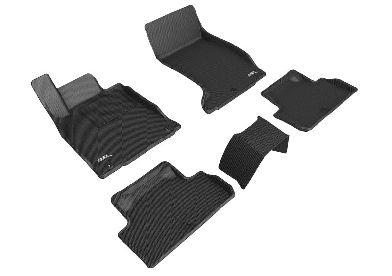 3D MAXpider 2019-2023 Genesis G70 AWD Kagu 1st & 2nd Row Floormats - Black L1GS00401509