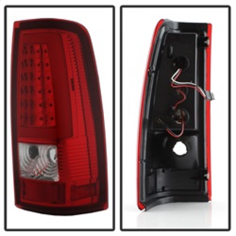 SPYDER xTune Chevy Silverado 1500/2500/3500 99-02 / Version 3 Tail Lights Red Clear ALT-ON-CS99V3-LBLED-RC 9038792