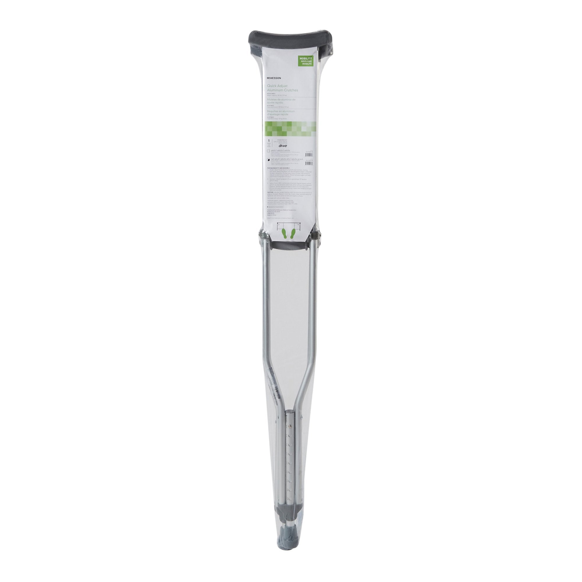 McKesson Underarm Crutches for Adults 5'10" – 6'6" 146-10432-8