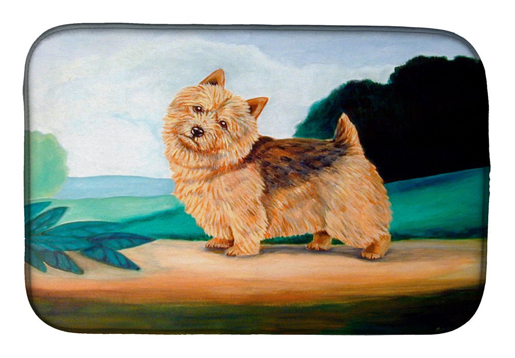 Norwich Terrier Dish Drying Mat Absorbent Dish Drying Mat Pad for Kitchen Counter Dish Drainer Mat for Countertop, 14 x 21", Multicolor