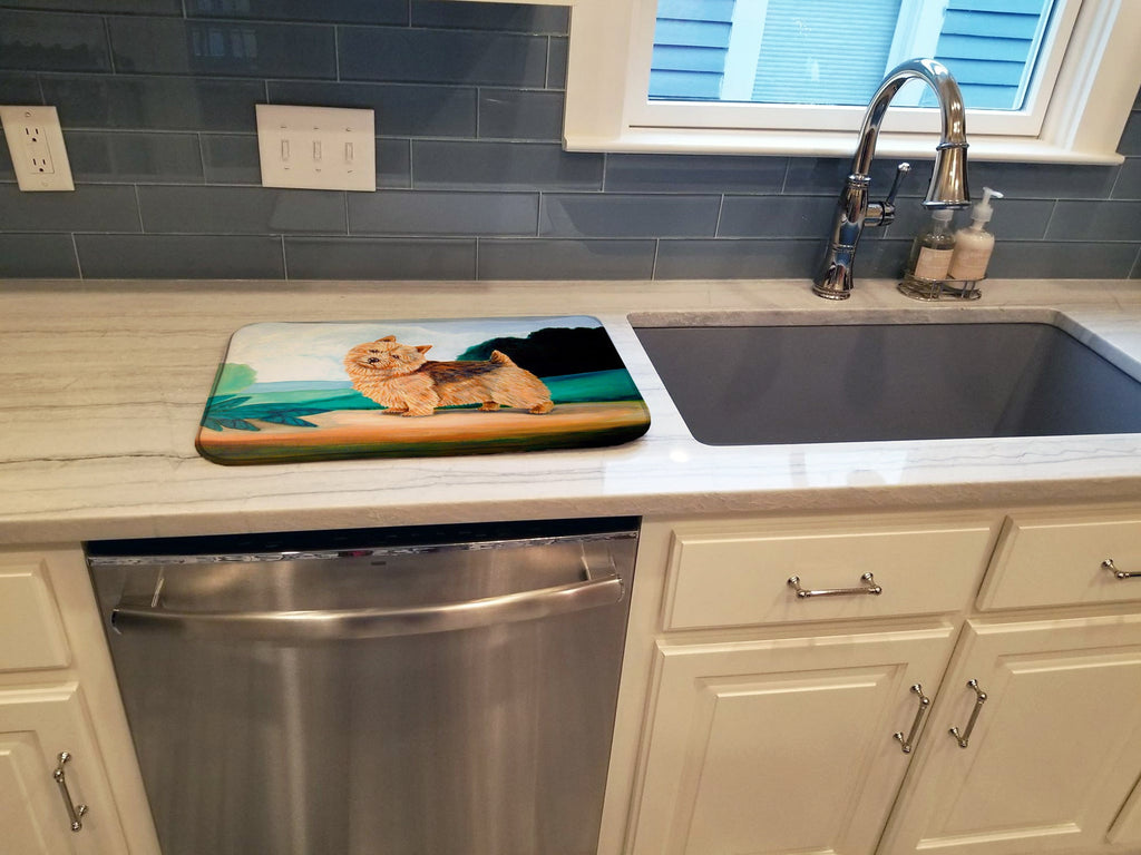 Norwich Terrier Dish Drying Mat Absorbent Dish Drying Mat Pad for Kitchen Counter Dish Drainer Mat for Countertop, 14 x 21", Multicolor
