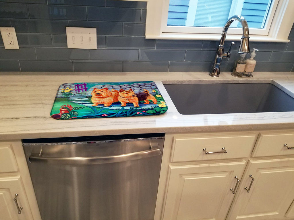 Norwich Terrier Dish Drying Mat Absorbent Dish Drying Mat Pad for Kitchen Counter Dish Drainer Mat for Countertop, 14 x 21", Multicolor