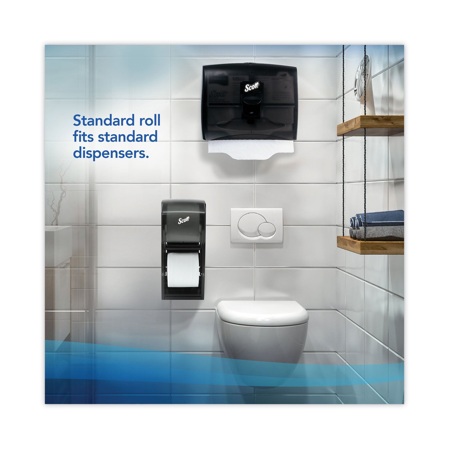 Scott Essential Standard Roll Bathroom Tissue for Business, Septic Safe, Convenience Carton, 2-Ply, White, 550/Roll, 20 Rolls/CT