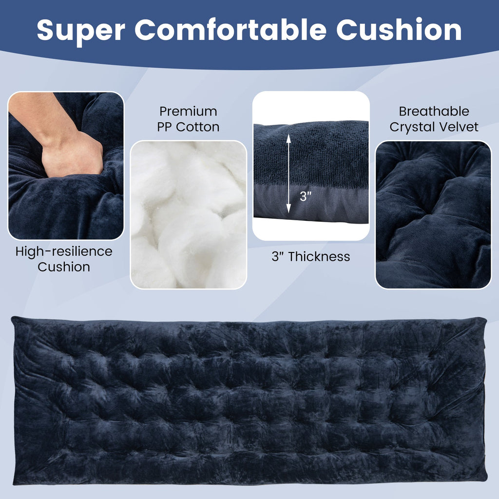 75 x 27.5 Inch Camping Cot Pads with Soft and Breathable Crystal Velvet