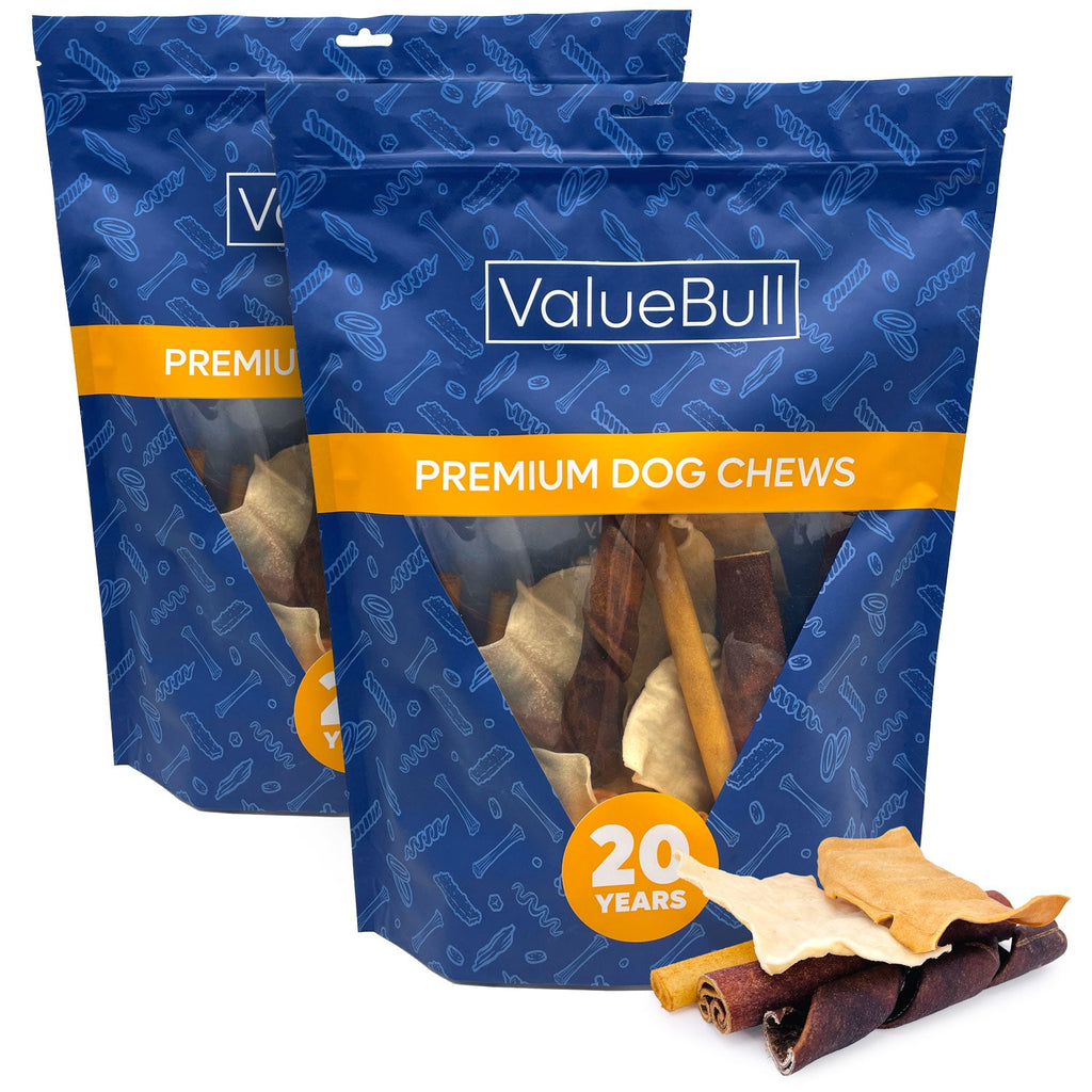 ValueBull USA Beef Collagen Dog Chews, Fun Shapes Variety Mix, 2 Pound