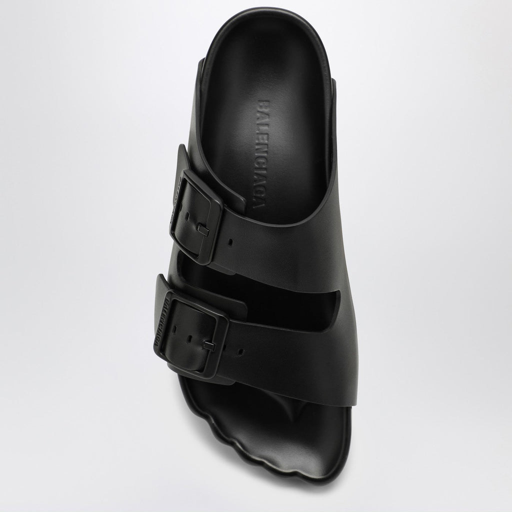 Balenciaga Black Leather Sunday Sandal