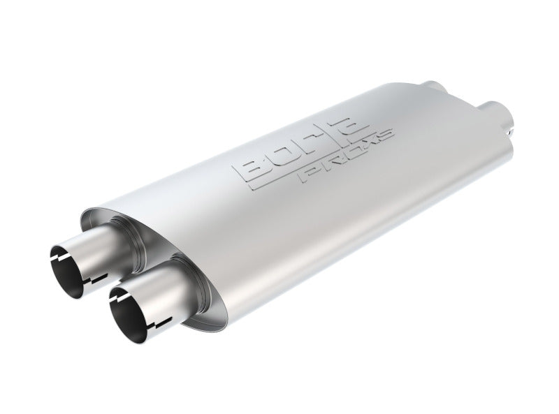Borla Pro-XS 2.25in Tubing 19in x 4in x 9.5in Oval Notched Dual In / Dual Out Muffler 400492