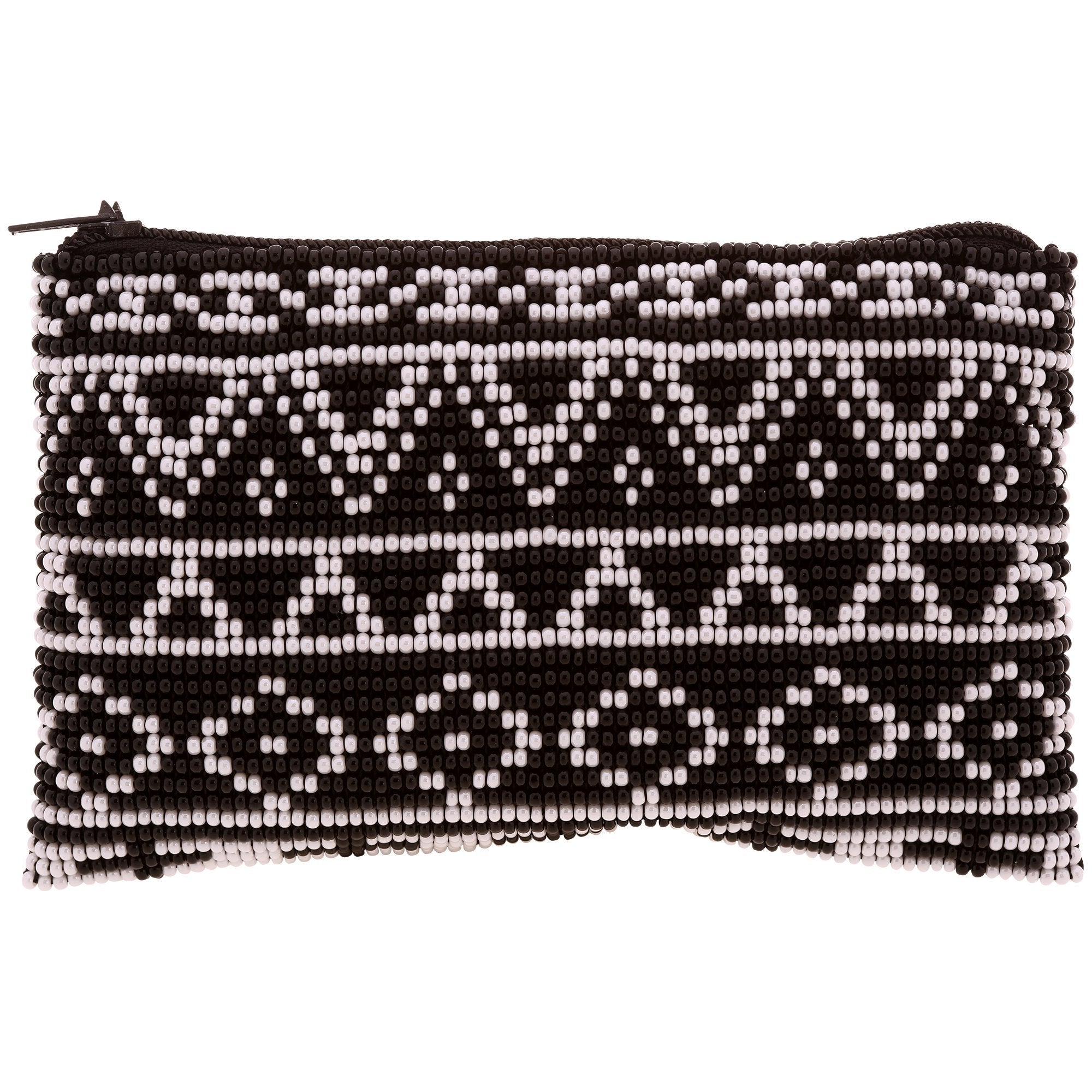 GreaterGood Wanderlust Hand-Beaded Glass Bead and Cotton Coin Purse