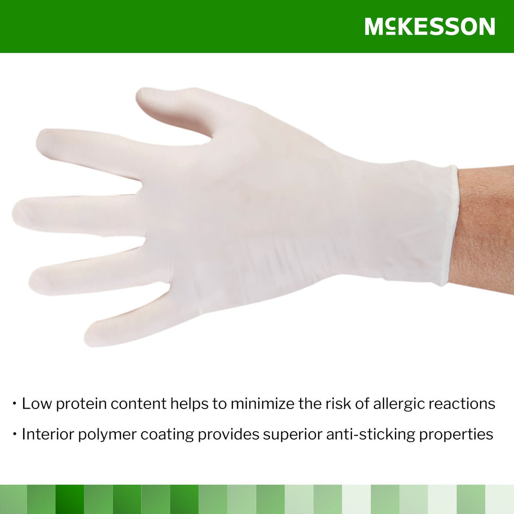 McKesson Confiderm® Latex Exam Glove, Extra Small, Ivory 14-1380