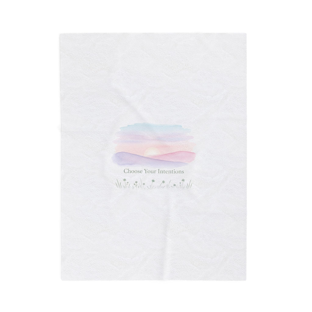 Choose Your Intentions Blanket | intention sticker, gentle resolution art