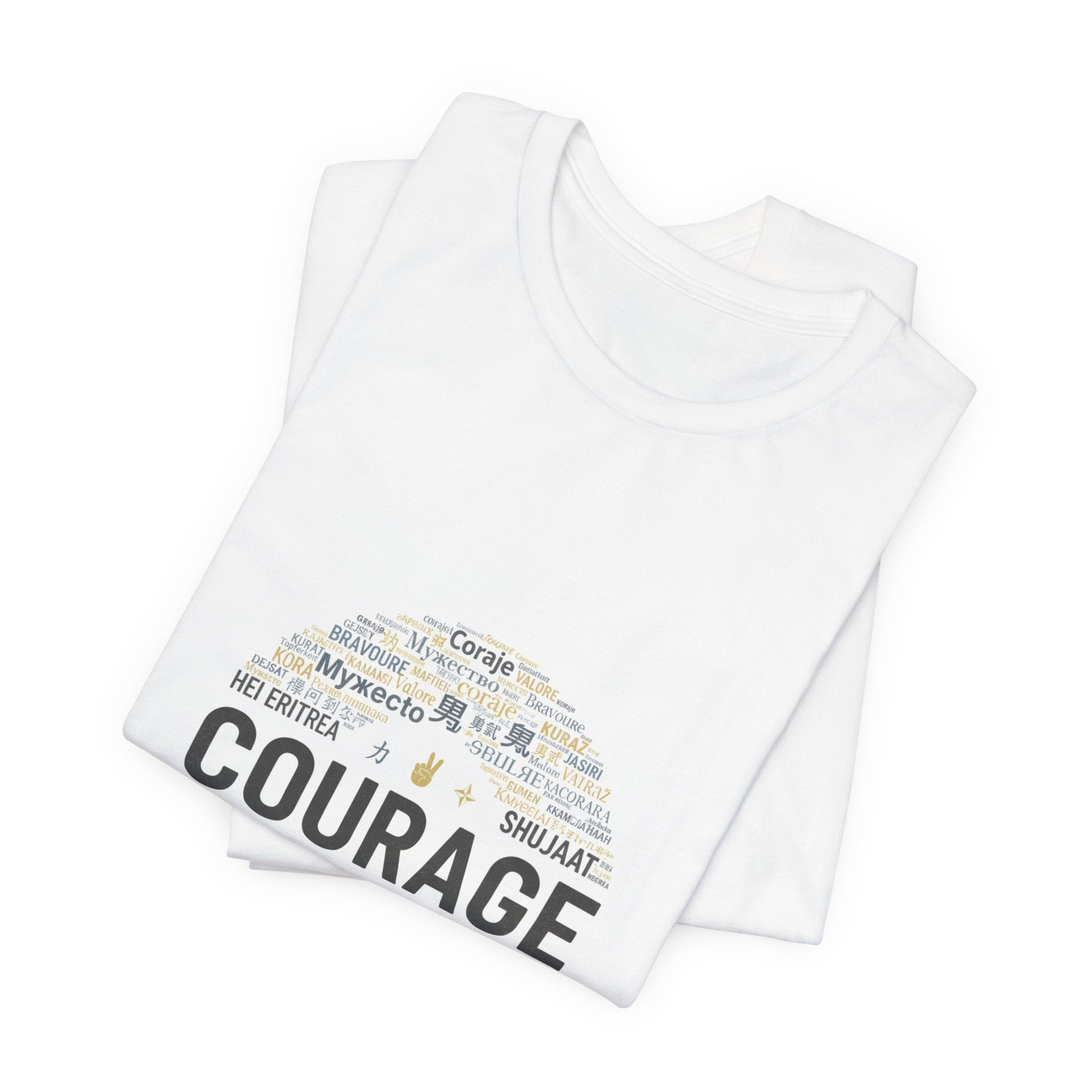 Courage Minimal Wordcloud Tee | Fresh-Start Minimalism, New Page Apparel