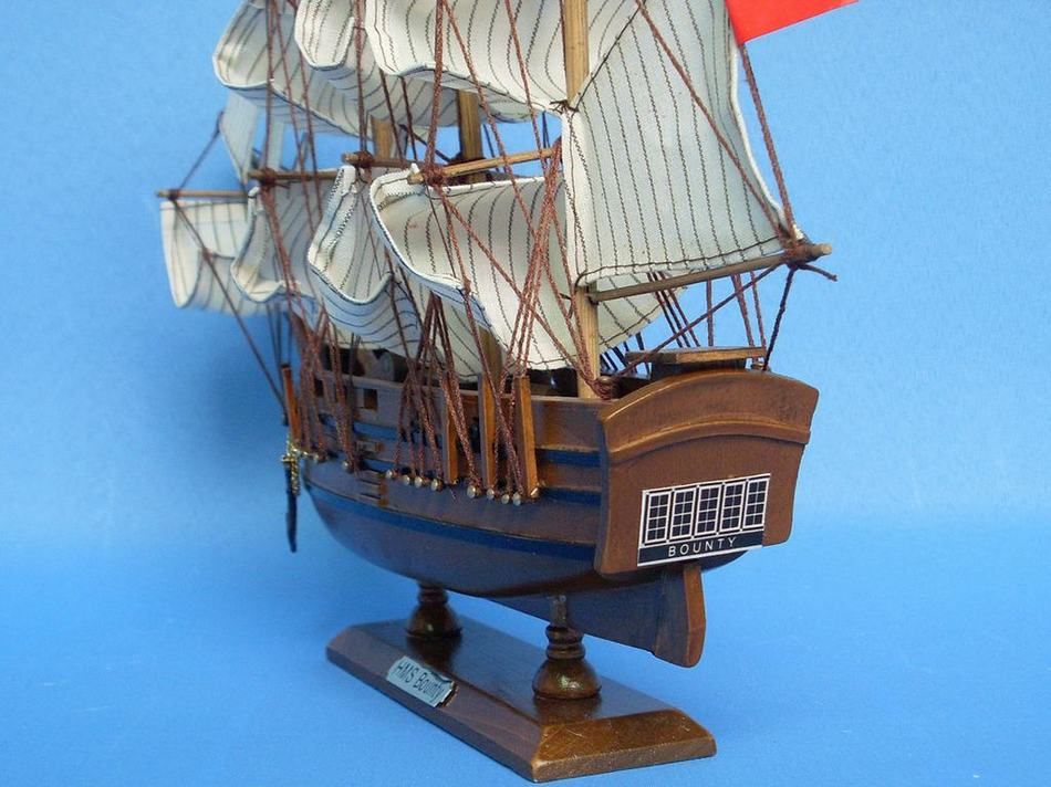 Wooden HMS Bounty Tall Model Ship 15""