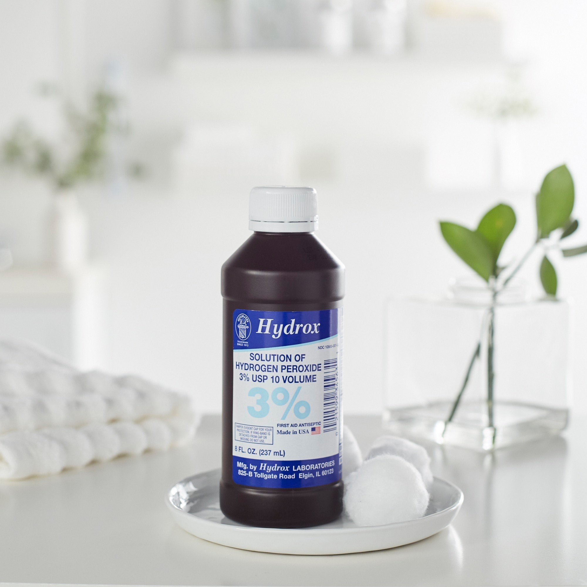Hydrox Hydrogen Peroxide Antiseptic, 8 oz. Bottle HDX-D0011