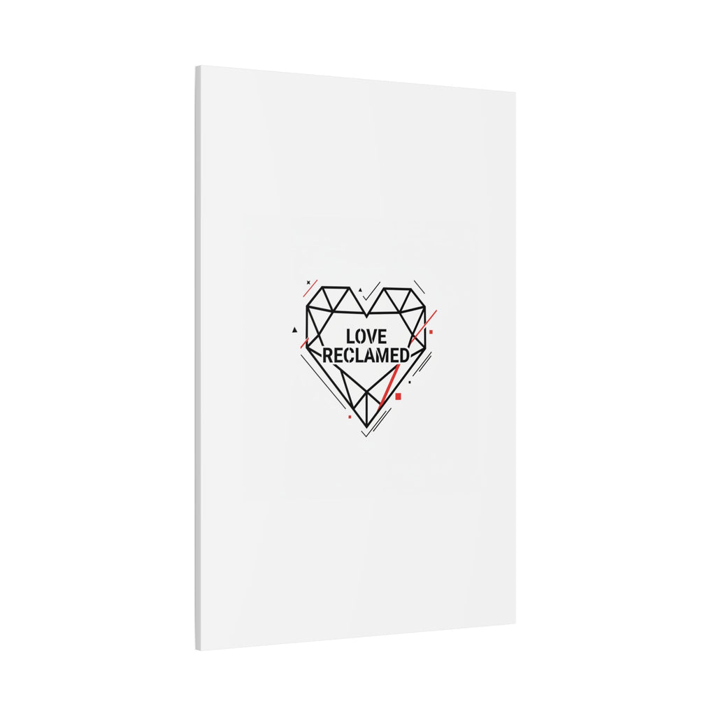 Love Reclaimed Canvas | modern heart design, minimalist love icon