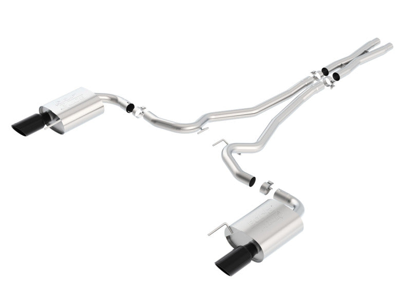 Borla Atak S Cat-Back 15-17 Ford Mustang GT 5.0L V8 MT/AT 2.5in pipe 4in tip (Black Chrome) 140591BC