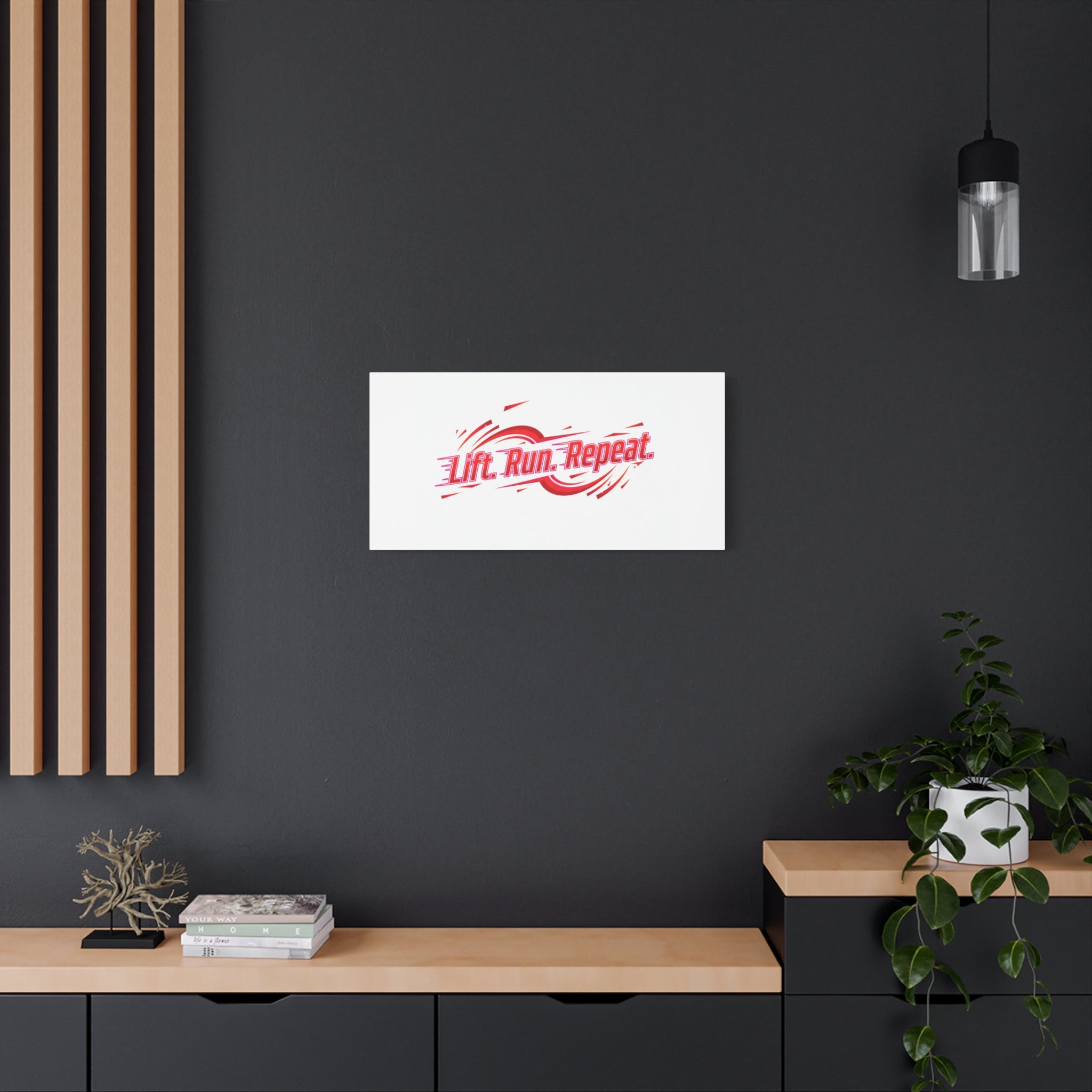 Lift Run Repeat Canvas | Fitness Wall Art, Gym Motivation
