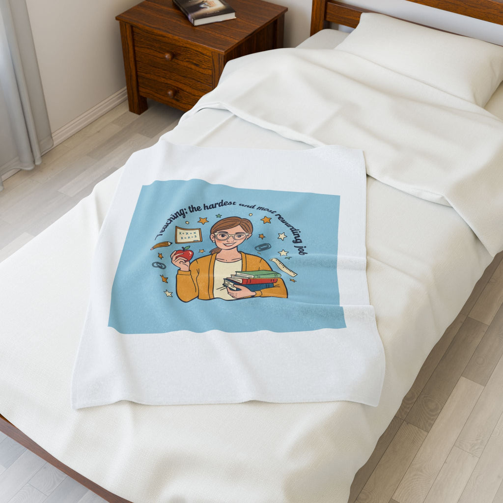 Teachers Life Velveteen Plush Blanket
