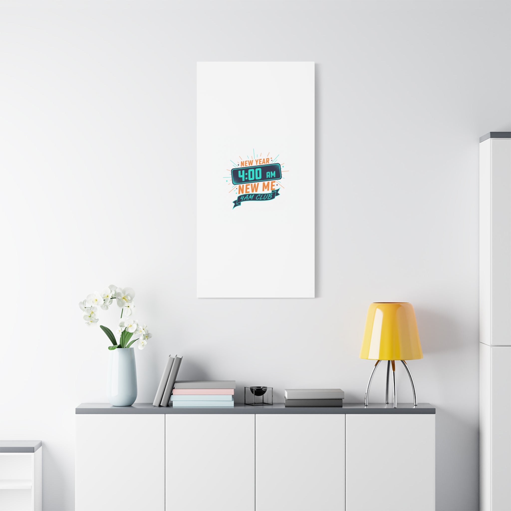 4AM Club New Year Graphic Canvas | Holiday Party Novelty, Festive New Year Decor