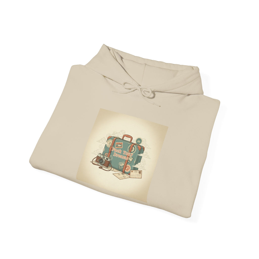 Vintage Passport Stamp Travel Hoodie | retro travel, wanderlust design