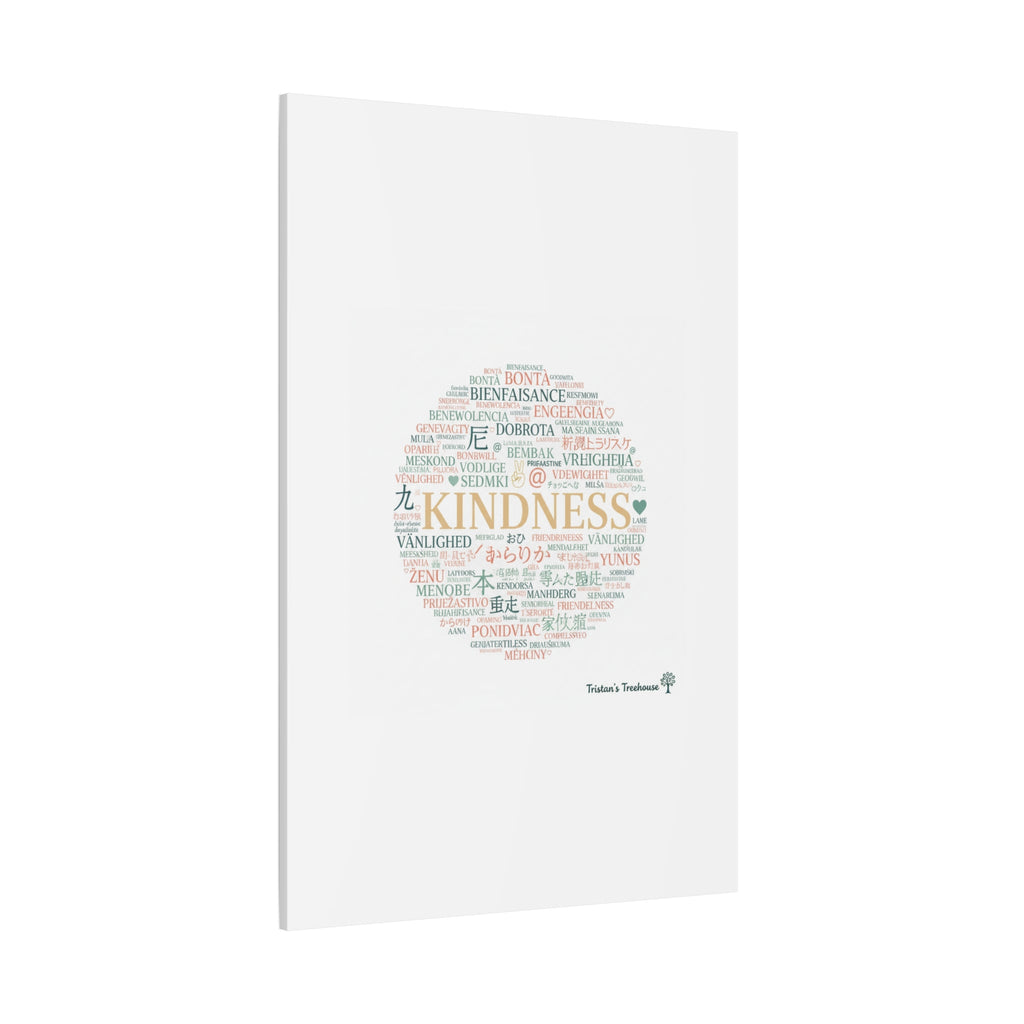 Kindness Word Cloud Canvas | Fresh Start Minimalist Wall Art