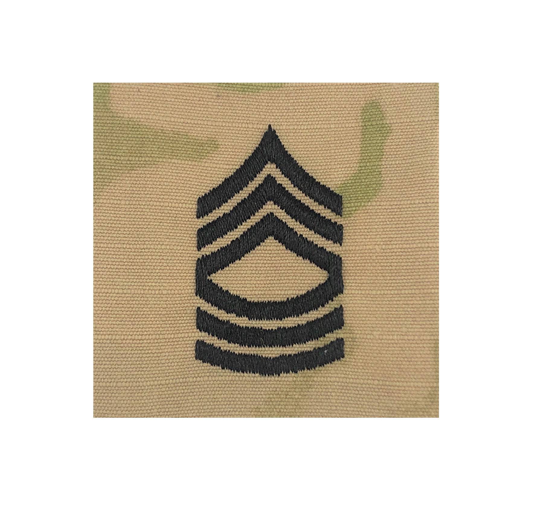 US Army E8 Master Sergeant OCP 2x2 Sew-On Rank For Shirt,Jacket,Coat