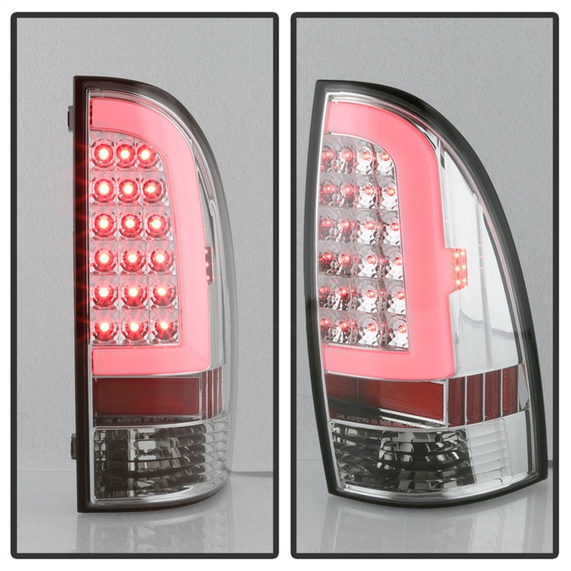 SPYDER xTune 05-15 Toyota Tacoma (Excl Models w/LED) Light Bar LED Tail Lights -Chrm (ALT-ON-TT05-LBLED-C) 5082114
