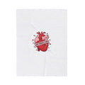 Love Yourself First Heart Illustration Velveteen Plush Blanket, anti‑Valentine, edgy heart