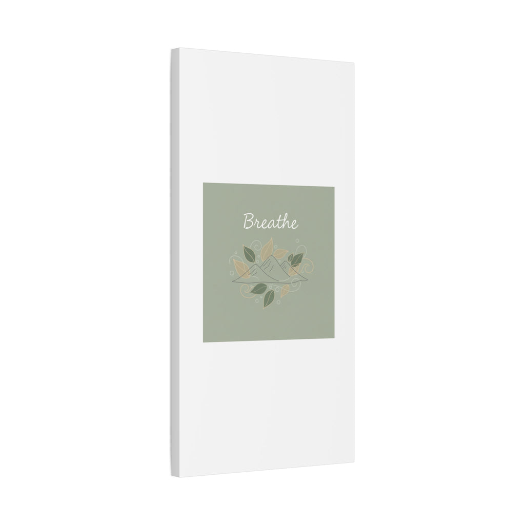 Breathe Mountain Line Canvas | Nature Symbols, Minimal Forest Wall Art