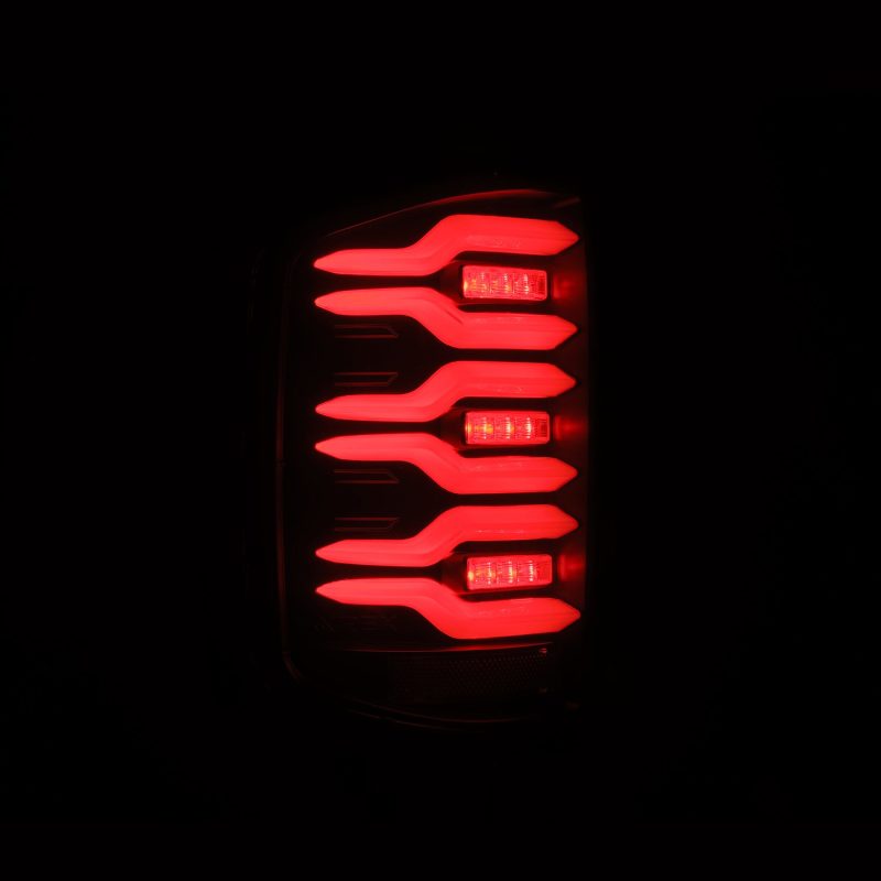 AlphaRex 14-18 Chevrolet Silverado Luxx-Series LED Tail Lights Black w/Activ Light/Seq Signal 620030 *Discontinued