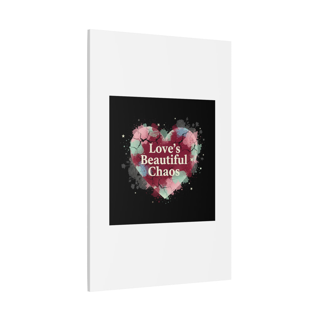 Love's Beautiful Chaos Canvas Print | Soft Grunge Hearts, Distressed Heart Art