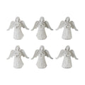 Praying Angel Figurine with Metal Wings (Set of 6)
