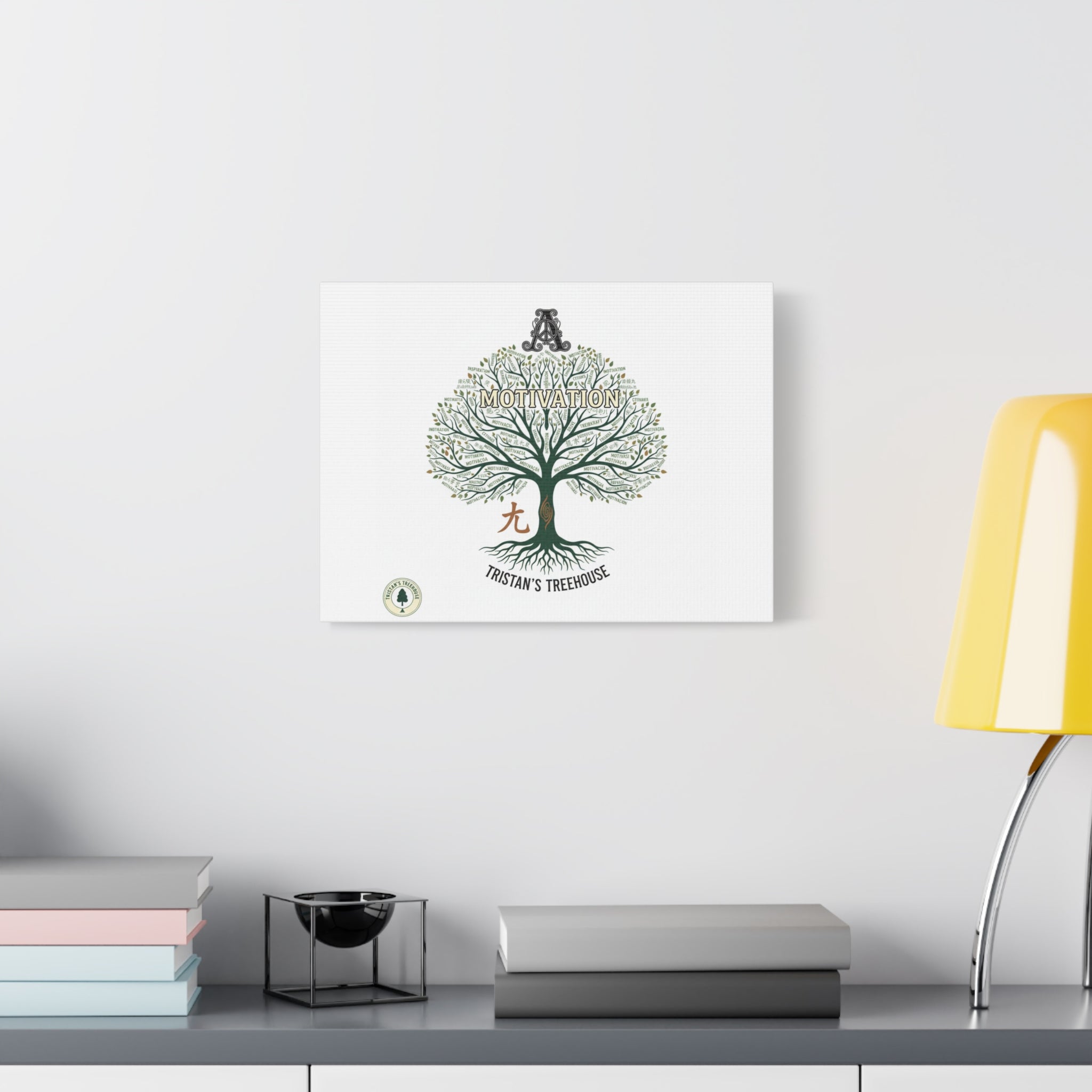 Handwritten Doodle Tree Canvas | Matte Stretched Wall Art
